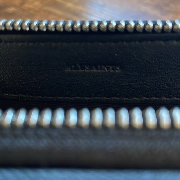 ALLSAINTS Nantes Leather Cardholder Red Snakeskin Leather - Picture 9 of 9